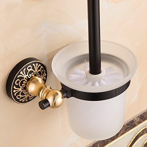 Dark bronze toilet brush holder Black gold Antique European Cup Holder toilet bathroom bathroom accessories