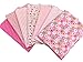 Misscrafts 7pcs 50 x 50cm Cotton Fabric DIY Making Supplies Craft Patchwork Fabric Bundle Fat Quarter Pre-Cut Quilt Squares for DIY Sewing Scrapbooking (Pink)