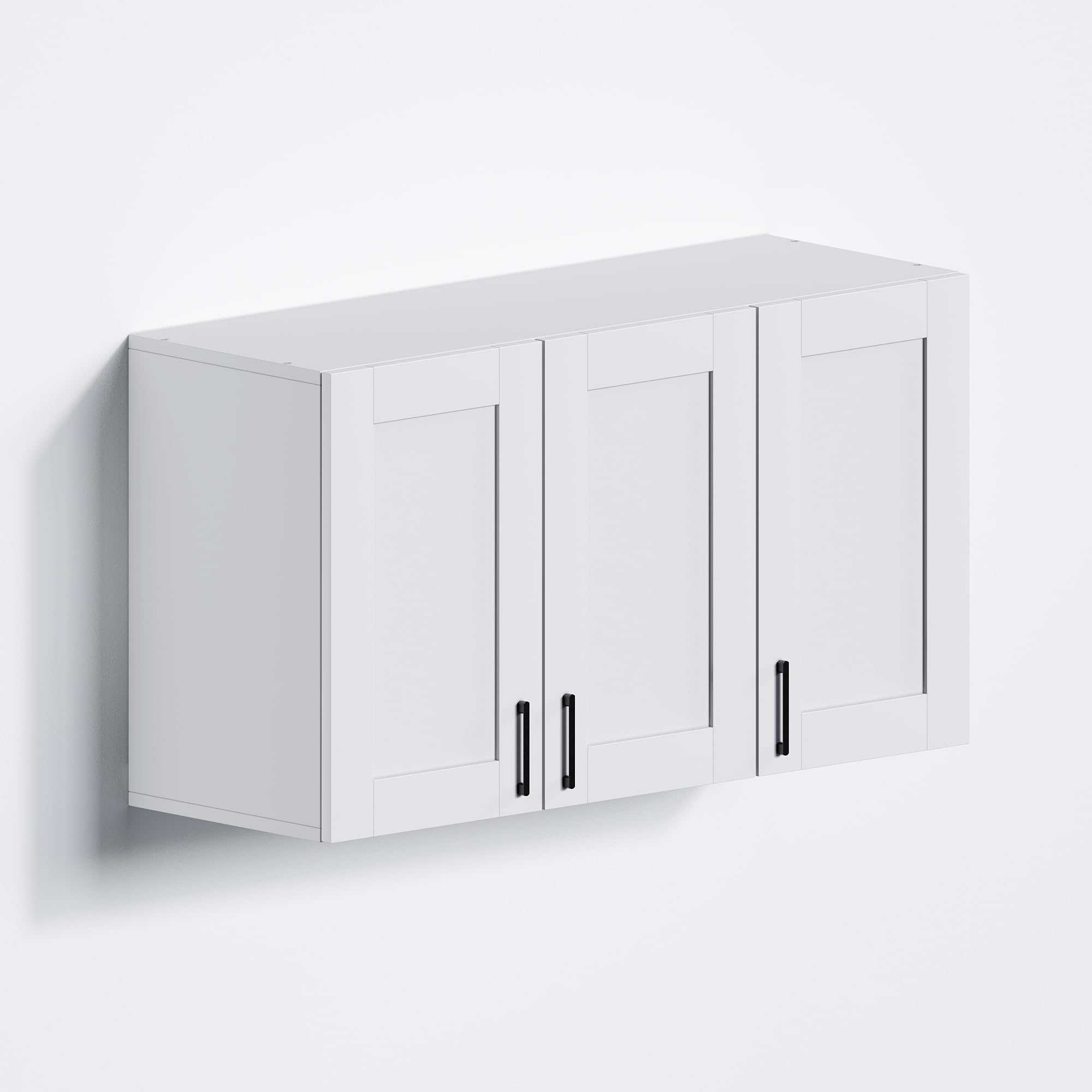 Photo 1 of **NO RETURNS**White Laundry Room Cabinets and Storage with 3 Doors and Utility Adjustable Shelf?Gabinetes Para Cocina Cupboard Kitchen Organizers and Storage Pantry Wall Mounted 12.4"D x 35.4"W x 19.7"H