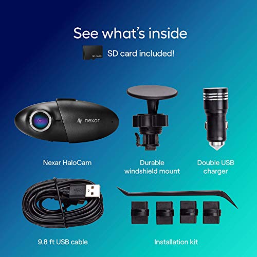 Dash Cam Powered by Nexar, 1080p Full HD, Cloud Storage for Video Clips and 32GB SD Card Included, Small & Discreet 155° Wide Angle Car Camera, G-Sensor and GPS, Loop Recording, Easy to Install - Thumbnail 6