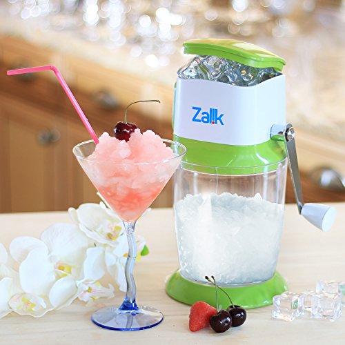Zalik Ice Crusher Manual Hand Crank Ice Grinder For Fine Or Coarse