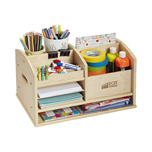 ECR4Kids Tabletop Storage Center, Teacher Caddy, Natural Pricepulse