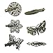 6PCS Assorted Vintage Hair Clips Pins Butterfly Dragonfly Flower Feather