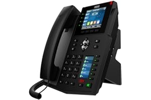 Fanvil X5U High-End VoIP Phone, 3.5-Inch Color Display, 2.4-Inch Side Color Display for DSS Keys. 16 SIP Lines, Dual-Port Gigabit Ethernet, Power Adapter Not Included
