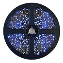 HitLights LED Light Strip - Blue SMD 3528 - 300 LEDs, 16.4 Ft Roll - 12V DC - 82 Lumens / 1.5 Watts per Foot - Indoor IP-30 - Adhesive Backed for Easy Installation - LED Tape Light