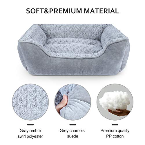 SIWA MARY Rectangle Dog Bed Machine Washable Pet Bed, Soft and