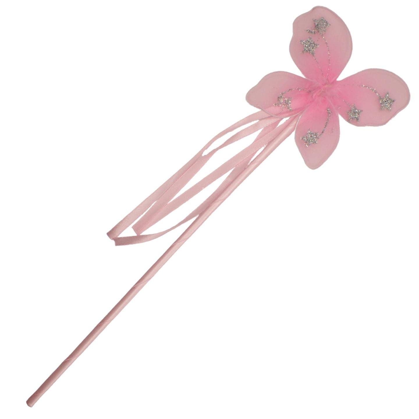 Topkids Accessories Fairy Wand for Dress Up Costume, Kids Princess Queen Wand Pretty, Sparkly Girls Dressing Up Wands, Fancy Dress Play Princess Wand Cute Kids Accessories (Pink Butterfly)