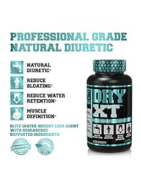 Dry-XT - Píldoras diuréticas para pérdida de peso en agua - Suplemento natural para reducir la...