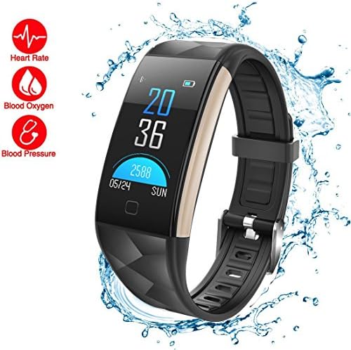 Fitness Tracker HR,Activity Tracker with Heart Rate and Blood Pressure Oxygen Monitor Watch, Bluetooth Waterproof Smart Bracelet with Calorie Step Counter Pedometer Fatigue Sleep Monitor for Women Men