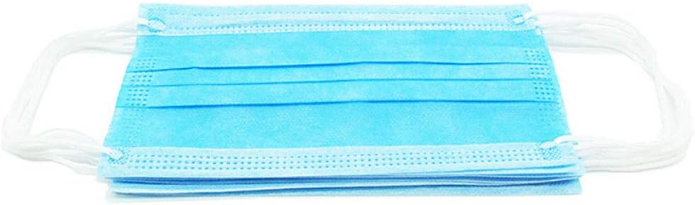 PATTNIUM 50 Pcs Blue Disposable Face Masks Breathable Dust Filter Masks Mouth Cover Masks with Elastic Ear Loop