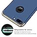 iPhone 7 Plus iPhone 8 Plus Hollow Case Slim 3 in 1 Hard PC Matte Surface Non Slip Shockproof Anti-Scratches Full Body Protective Cover for iPhone 7+ iPhone 8 + (iPhone 7 Plus iPhone 8 Plus, Blue)