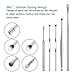 Stainless Steel Ear Pick+ LED Earwax Removal Tool Kit 5-Pack with Storage Box for Man Women and Kids