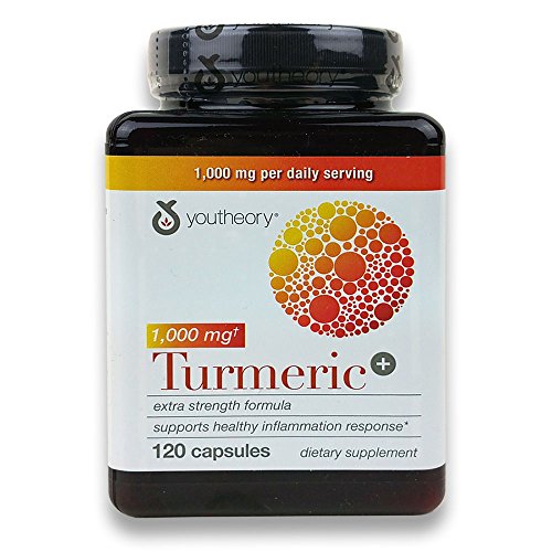 Youtheory Turmeric Extra Strength Formula Capsules 1,000 mg per Daily, 120 Count