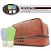 Cevetta Leather Toiletry Bag For Men (Dopp Kit) with free Travel Bottles