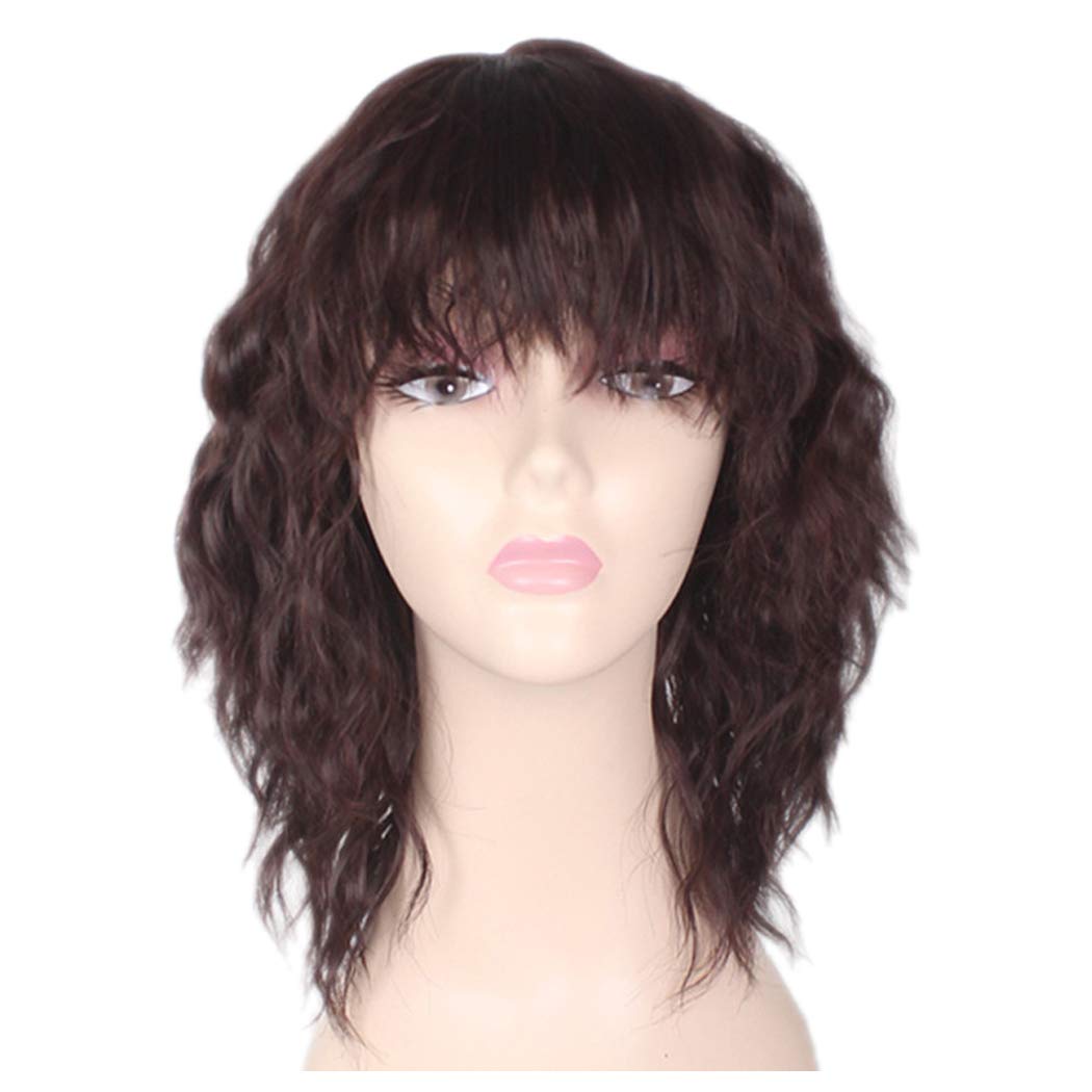 Clearance Short Curly Hair Wig Inkach Women Wavy Full Wigs With