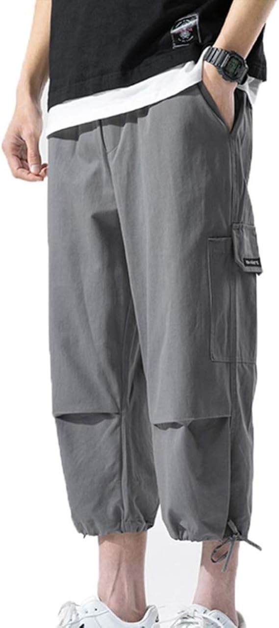 Amazon サルエルパンツ メンズ ワイドパンツ 無地 ゆったりパンツ 大きいサイズ 夏服 ７分丈 ズボン 夏 通気 綿 ブラック ネイビー グレー ロングパンツ 大きいサイズ 袴パンツ 細身 ゆったり ガチョウパンツ 和式ズボン ロングパンツ 通販