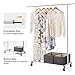 LANGRIA Heavy Duty Garment Rack Commercial Grade Adjustable Clothing Rack Supreme Rolling Rack Steel Adjustable Clothes Rack, Chrome Finish