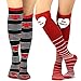 TeeHee Valentine's Day Women's Cotton Knee High Socks 2-Pair (Love)