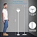 Vacnite LED Torchiere Floor Lamp, Smart-Touch-Dimming,36-Watt, 71-Inch, Super Bright Warm White for Bedroom Living Room Office - Simple Streamlining Silver