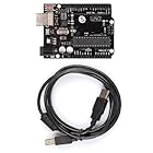 Kompatibel UNO R3 ATMEGA328P ATmega16U2 Microcontroller Entwicklungsboard mit USB Kabel for Arduino *Schwarz *