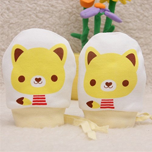 Adeimoo Cute Boys Girls Cotton No Scratch Gloves Drawstring Adjustable Mittens for Baby Infants - Thumbnail 4