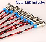 Gebildet 10pcs 6mm 1/4 AC/DC 12-24V LED Indicator Light Waterproof view 2