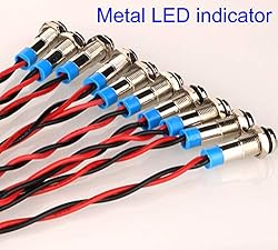 Gebildet 10pcs 6mm 1/4" 12-24VDC LED Metal