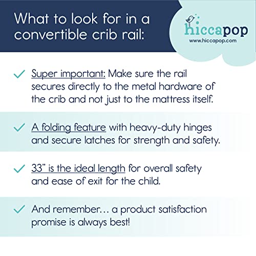 hiccapop Convertible Crib Bed Rail for Toddlers Crib Rail Guard