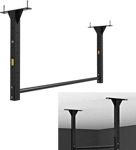 Amazon Co Jp Xewneg 壁に取り付けられたスチール製プルアップバー 懸垂バー 男性と女性のためのホームジム筋力トレーニング機器 高さ調節可能なクロスバー 天井取り付け 負荷0kg Color Style1 ホーム キッチン