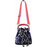 Dallas Hill Designs Crossbody Bucket Purse for Women | Neoprene Handbag | Drawstring Hobo Shoulder Bag | Plus Extra Pouch