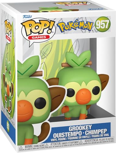 Pop! Games: Pokemon - Grookey - Figuras Miniaturas Coleccionables para Exhibición - Idea De Regalo - Mercancía Oficial - Juguetes para Niños Y Adultos - Fans De Video Games
