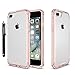 iPhone 7 Plus Case, CaseRack Transparent Hybrid Series - [Shockproof][Drop Protection] Slim Clear Back Case Cover With Soft TPU Gel Bumper For iPhone 7 Plus (5.5 Inch), Rose Gold