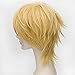 Flovex Short Straight Anime Cosplay Wigs Natural Sexy Costume Party Daily Hair (Blonde 3)