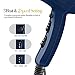 Ouiast Hair Dryer Professional 1875W AC Motor for Fast Drying, Ionic Ceramic Blow Dryer with 3 Heat 2 Speed Setting Cool Shut Button, 2 Concentrators (Sapphire Blue)