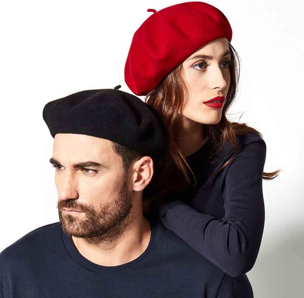Laulhere Classiques Authentique Traditional French Wool Beret, Noir (Black) at  Women’s Clothing store