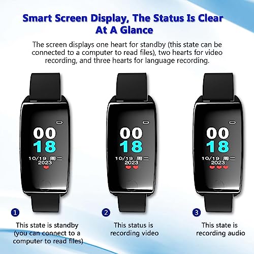DizerLin Mini Spy Camera Watch Wearable Hidden Body Camera Digital