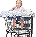 Premium 2-in-1 Cotton Shopping Cart Cover | High Chair Cover for Baby & Infant with Comfortable Pillow, Cell Phone Carrier, Teether, and Bonus Toy Straps - Summer Grocery Cart Cushion for Boy or Girl