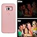 AUYOUWEI Galaxy S8 Case, LED Illuminated Selfie Light Case Cover [Rechargeable] Light Up Luminous Selfie Flashlight Cell Phone Case for Samsung S8 (Rose Gold)