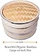 10 Inch (25.4cm) Premium Organic Bamboo Steamer by Harcas. Large 2 Tiers with Lid. Strong, Durable. Best for Dim Sum, Vegetables, Meat and Fish. Hand Made. Chopsticks Included