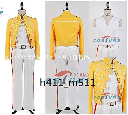 Amazon Freddie Mercury フレディ マーキュリー風 後期 黄色 コスプレ衣装 全セットコスチューム 変身 仮装 ステージ服 舞台 ハロウィン クリスマス コスプレ 仮装 通販