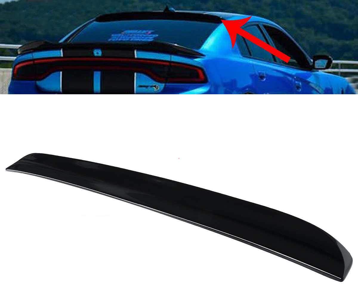 GLFDYC Black Car Rear Spoiler, for DODGE Charger SRT SXT R/T Pursuit 2015-2019 Boot Trunk Lid Wing, Universal ABS Modified Roof Extension Lip