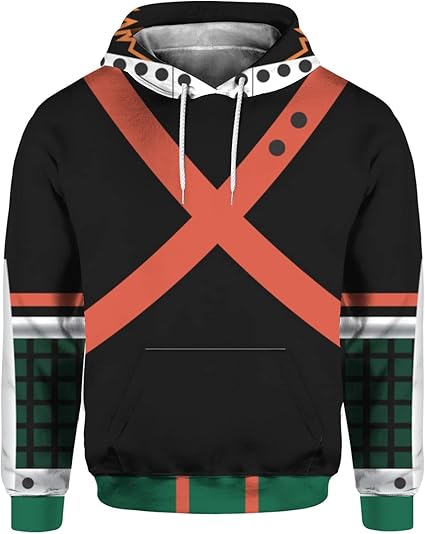 bakugo hero costume hoodie