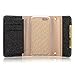 iPhone 7 Case, LONTECT Bling Glitter PU Leather 7 Card Slots Wallet Case Handbag with Detachable Magnetic Back Case & Metal Chain for Apple iPhone 7 - Black