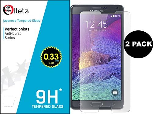 Best Note 4 Screen Protector Premium Tempered Glass (2 Pack) by Oltetzgadgets-The Best Japanese Asahi Glass with 9H Hardness Shatter/Scratch-Resistant Anti-Bubble Ultra Clear and Case Friendly