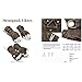 Punk Rave Steampunk Fingerless Motorcycle Faux Leather Gloves for Men Accessories Coffee S-L
