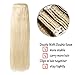 Benehair 22inch 160g Clip in Hair Extensions Human Hair Double Weft Hair Extension Balayage Platinum Blonde 100% 8A Grade Thick Soft Long Straight Remy Hair 8pcs Full Head Clip On Real Human Hair