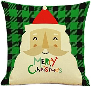 Bestwiss Christmas Linen Home Car Bed Sofa Decorative Pillow Case/Cover Pillow Shams Cushion Cover (18 X 18', # 5)