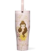 Corkcicle Go Cup XL - Leak-Proof Travel Tumbler - Triple Insulated Stainless Steel Water Bottle - Easy-Carry Handle - Summer Drinkware Gift - Keeps Drinks Ice Cold - 30 oz - Belle