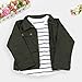 Lonsbo Kids Toddler Girls Fall Winter Warm Long Sleeve Tops+Coat+Pants Clothes Outfits Set (5T) Army Green