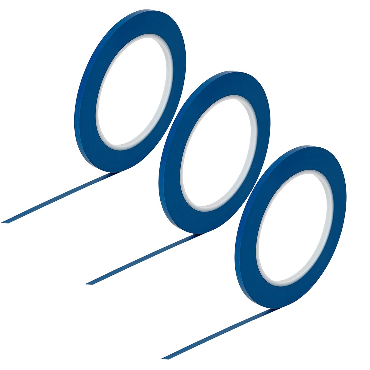 JINBING Vinyl Fine Line Fineline Automotive Pinstriping Masking Tape Painter Tape for Curves Blue (4mm 3Roll)